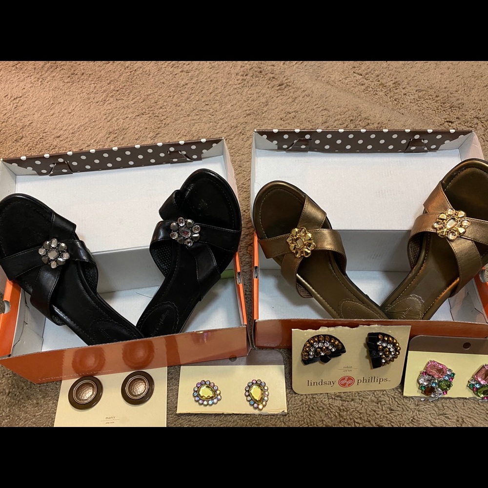 Lindsay Phillips kitten heel sandals